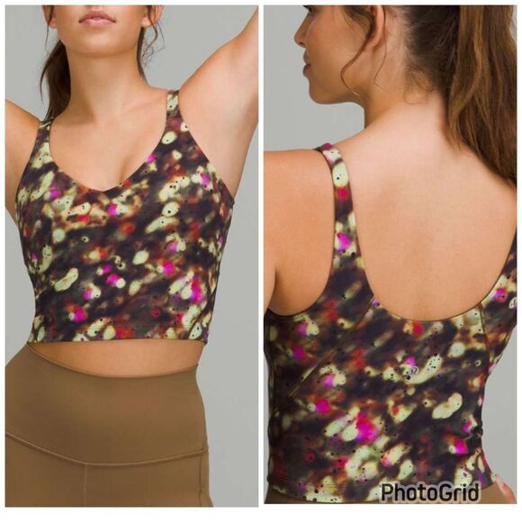 Lululemon Align Tank Top Size 4 NWT soft‎ Focus Splatter Green Multi - Picture 1 of 6